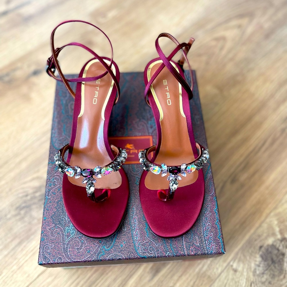 Etro Crystal Embellished Sandals